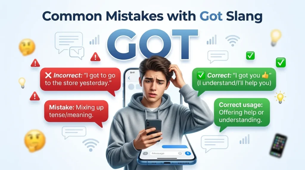 Common Mistakes with got slang