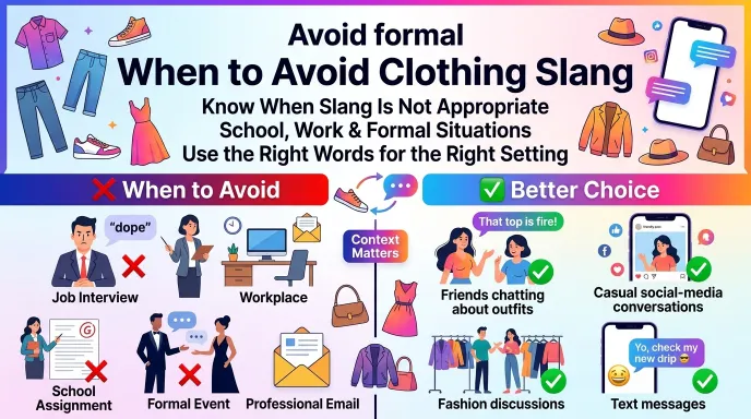 When to Avoid Clothing Slang