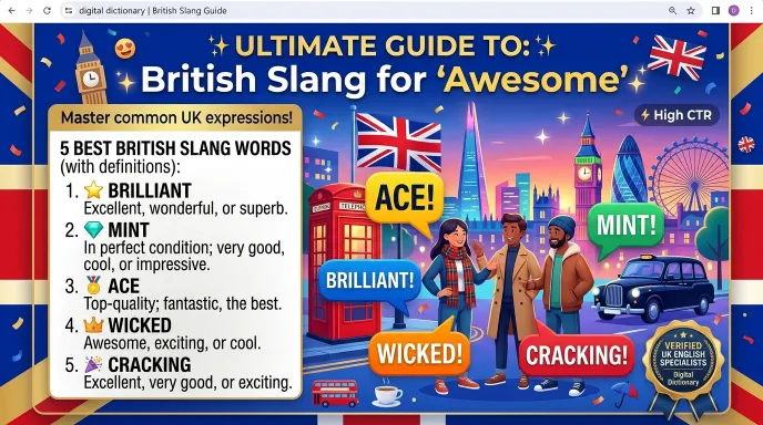 british slang for awesome