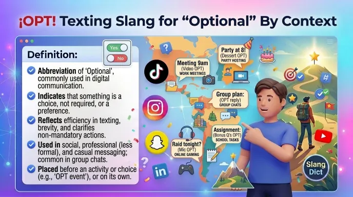 what does opt mean in slang