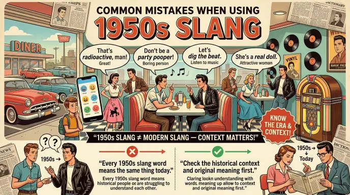 Common Mistakes When Using 50s Slang
