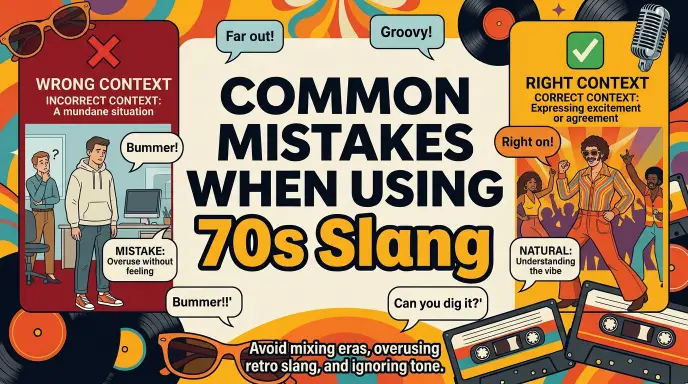 Common Mistakes When Using 70s Slang