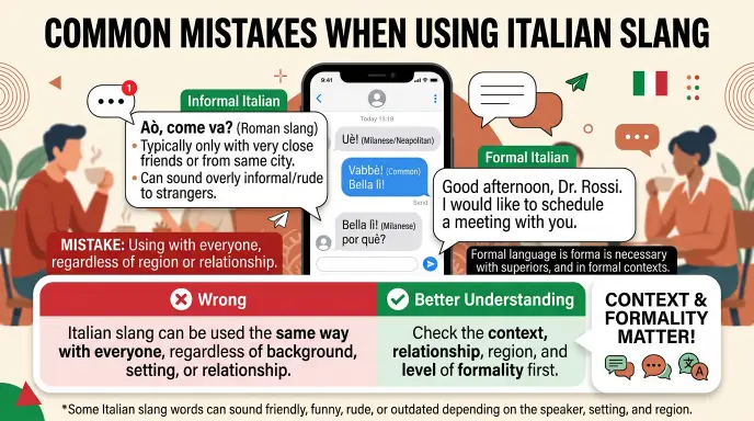 Common Mistakes When Using Italian Slang