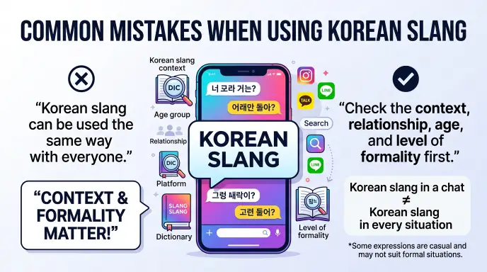 Common Mistakes When Using Korean Slang
