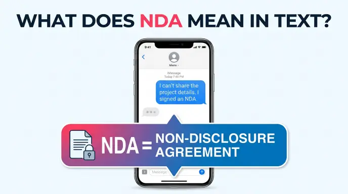 what does nda mean in text