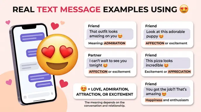 Real Text Message Examples Using 😍

