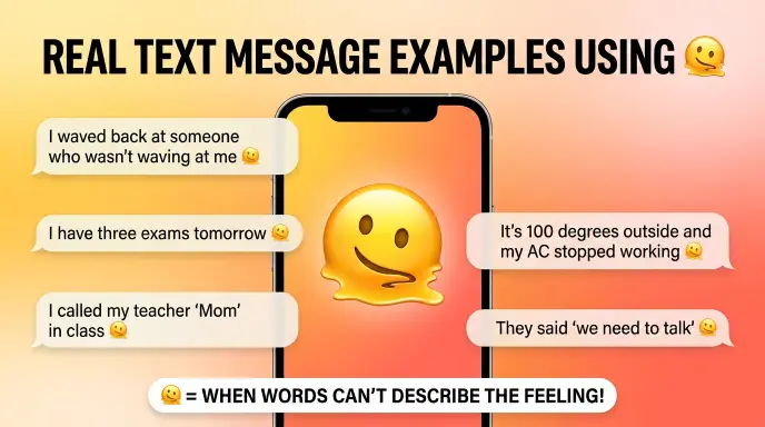 Real Text Message Examples Using 🫠
