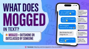 what does mogged mean in text