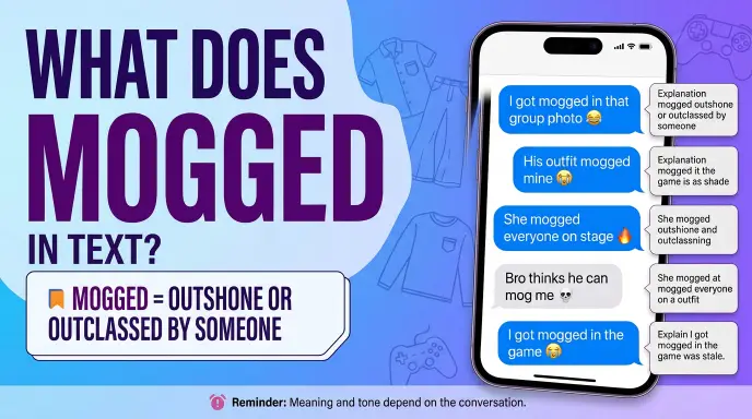 what does mogged mean in text