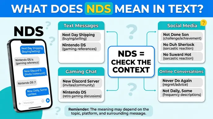 what does nds mean in text
