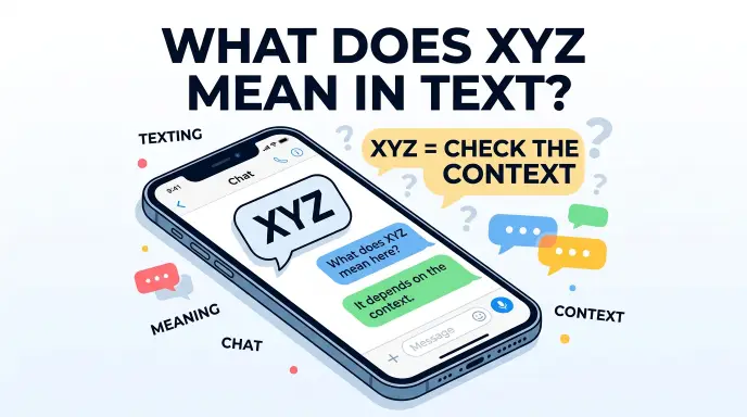 what does xyz mean in text