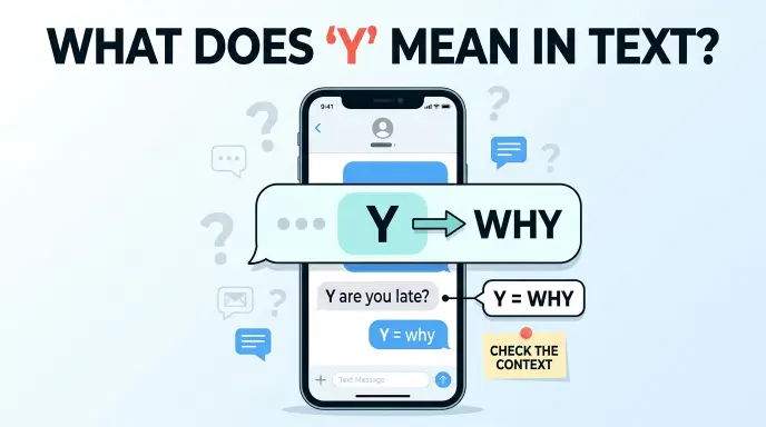 what does y mean in text