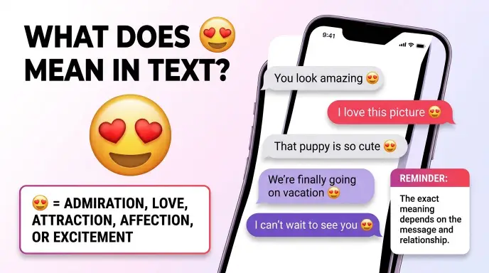what does 😍 mean in text